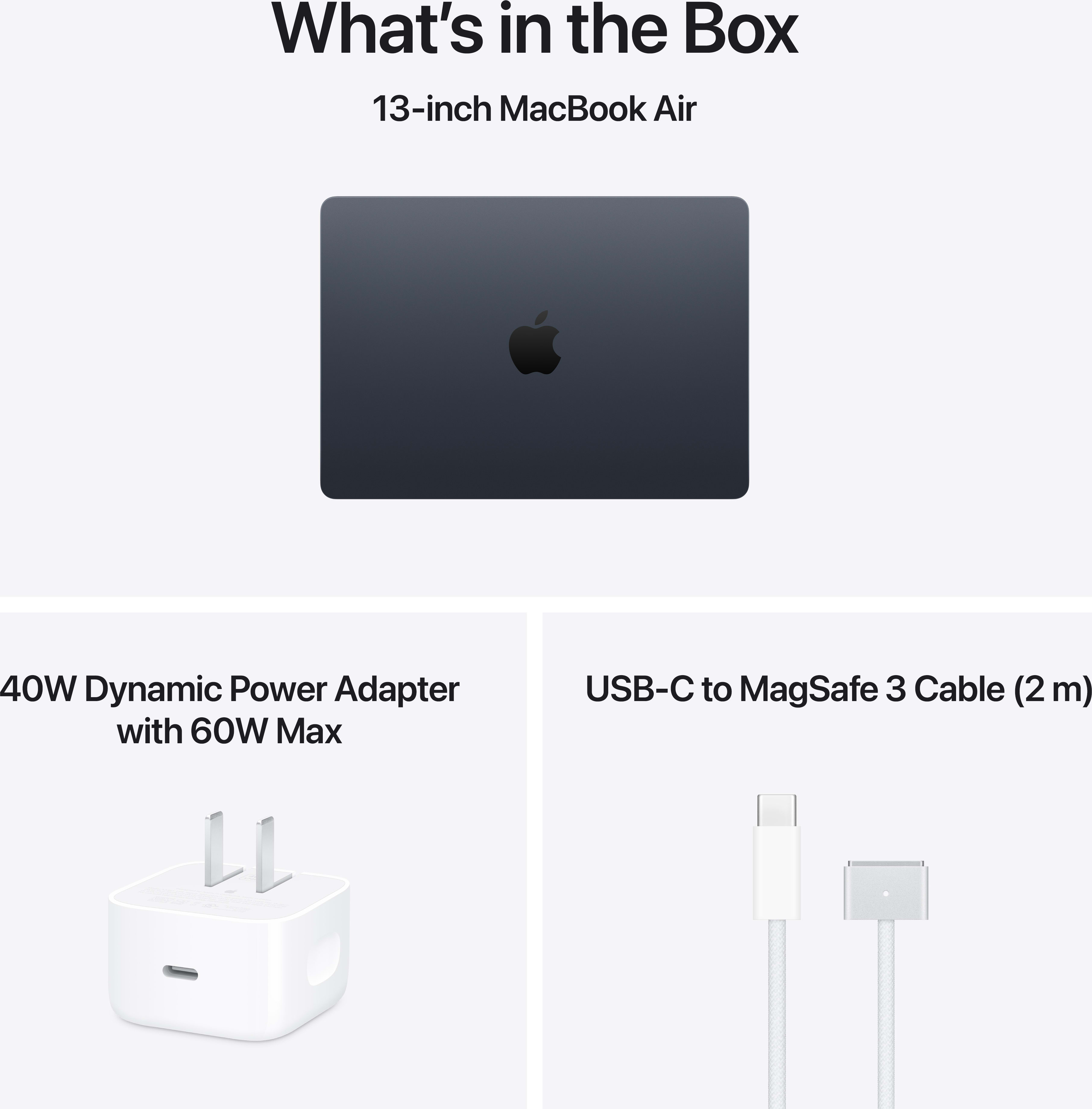Apple 13-inch MacBook Air: Apple M5 chip with 10‑core CPU and 8‑core GPU, 16GB, 512GB SSD - Midnight
