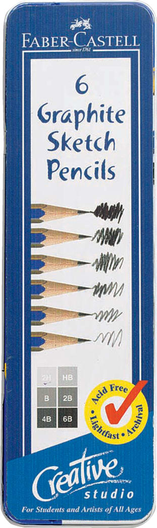 CREATIVE STUDIO GRAPHITE PENCILS TIN OF 6