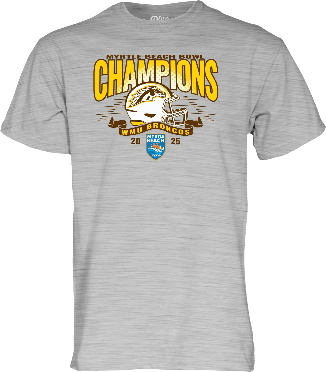 Western Michigan University Broncos Football 2025 Bowl Champions Short Sleeve T-Shirt
