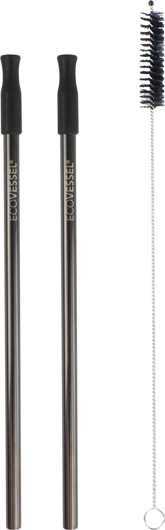 STRAW SET PACK OF 2 BLACK