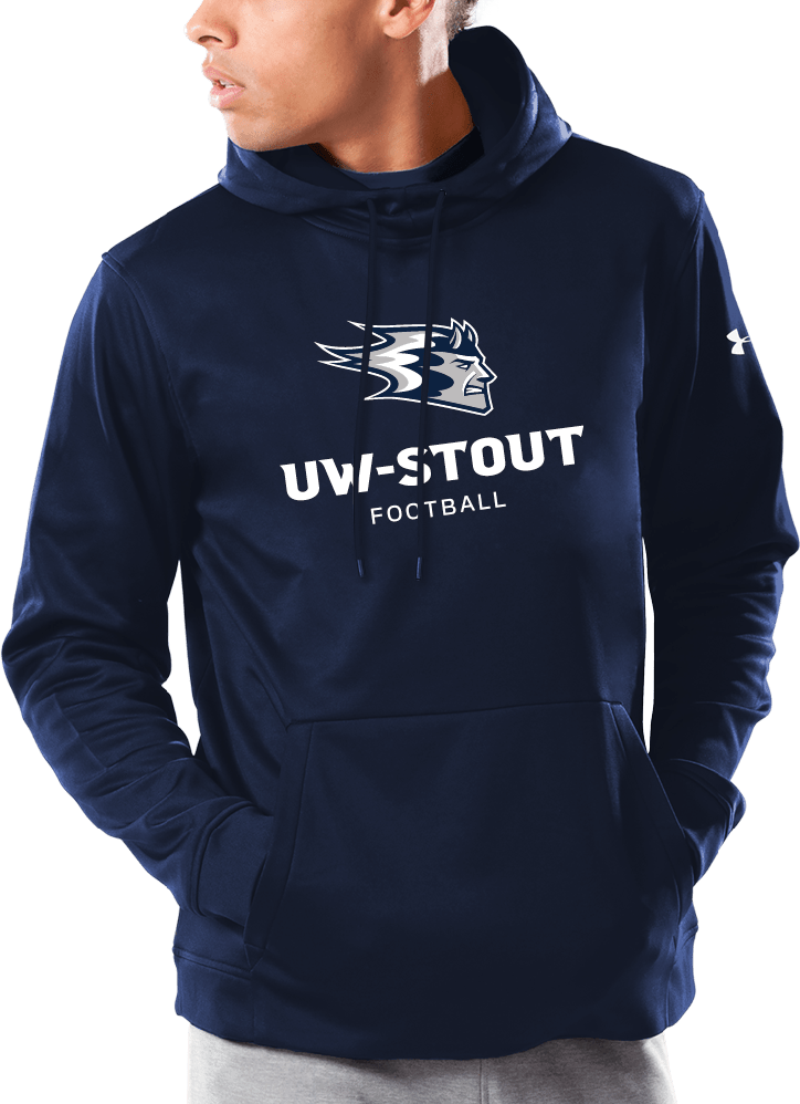 UW Stout Under Armour Armour Fleece Hoodie Football - ONLINE ONLY