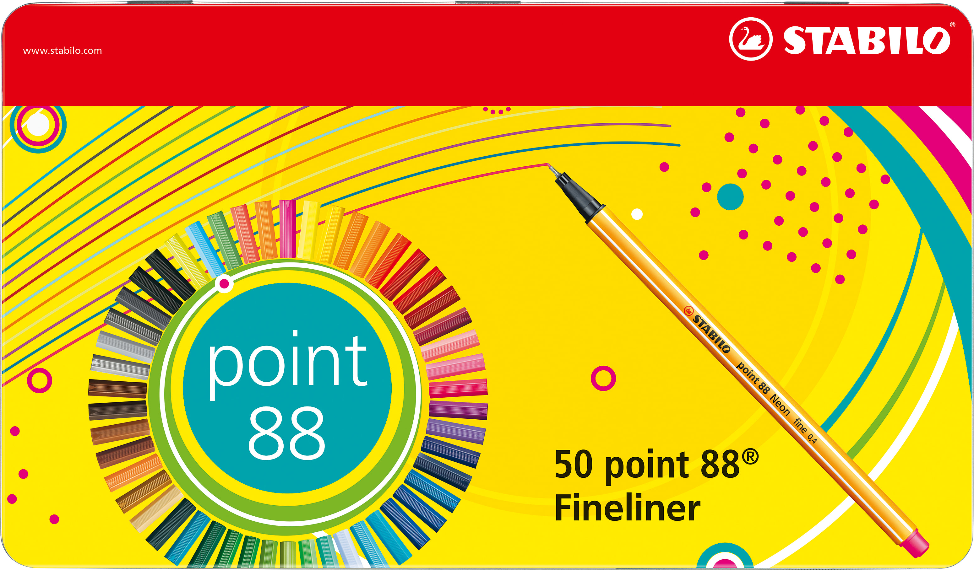 STABILO POINT 88 50 PIECE TIN