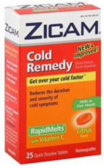 Zicam Cold Remedy Rapidmelt 25ct Tablets