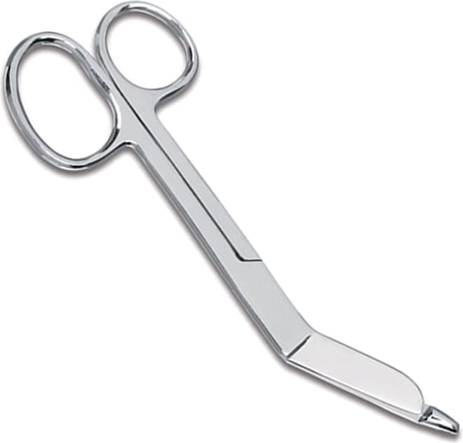 5.5IN BANDAGE SCISSOR WITH 1 LARGE RING IN SLIDE PACK