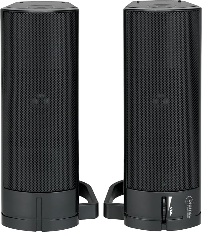 Digital Innovations AcoustiX 2.0 USB Convertible Speakers, Black