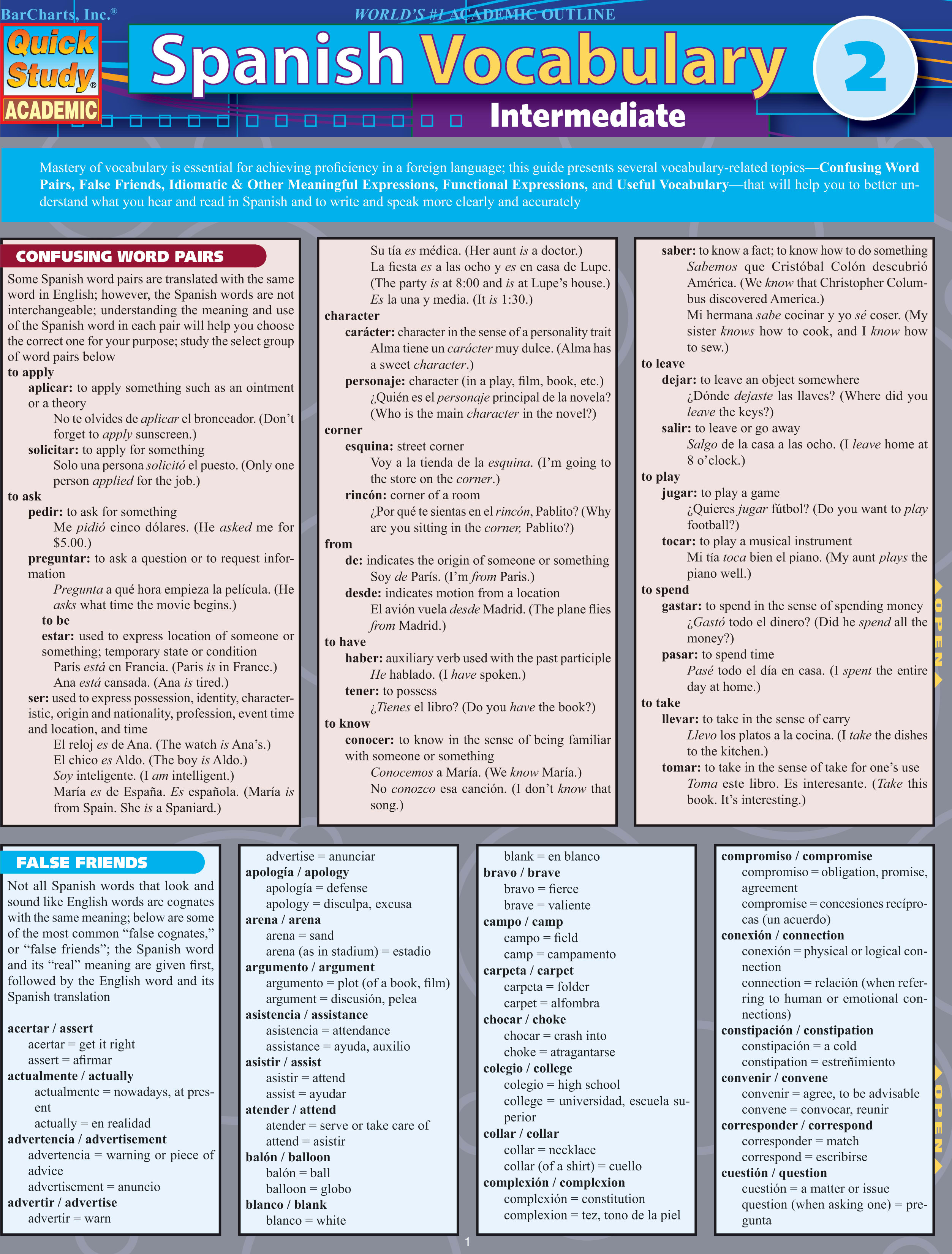 SPANISH VOCAB 2: INTERMEDIATE