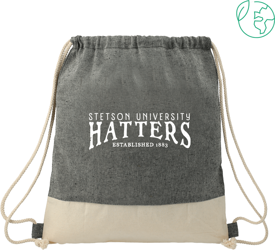 Stetson Split Recycled Cotton Drawstring Bag Stetson University Hatters - ONLINE ONLY
