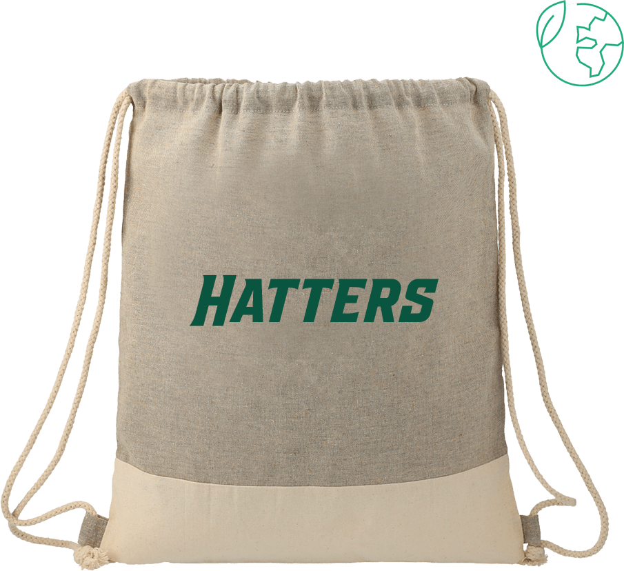 Stetson Split Recycled Cotton Grey/Natural Drawstring Bag Hatters - ONLINE ONLY