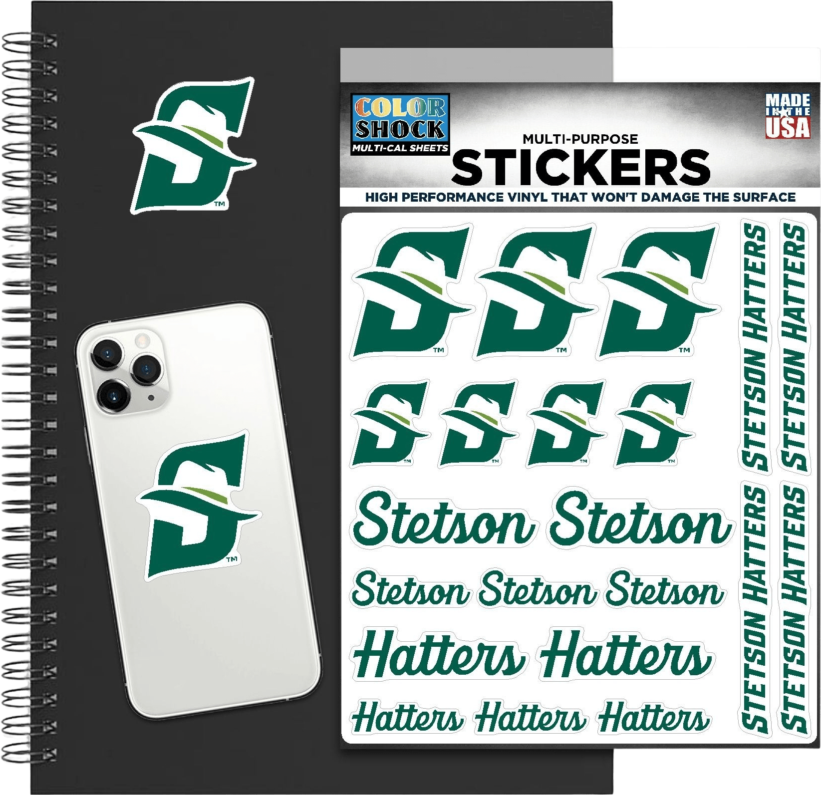 Stetson University Hatters Sticker Sheet