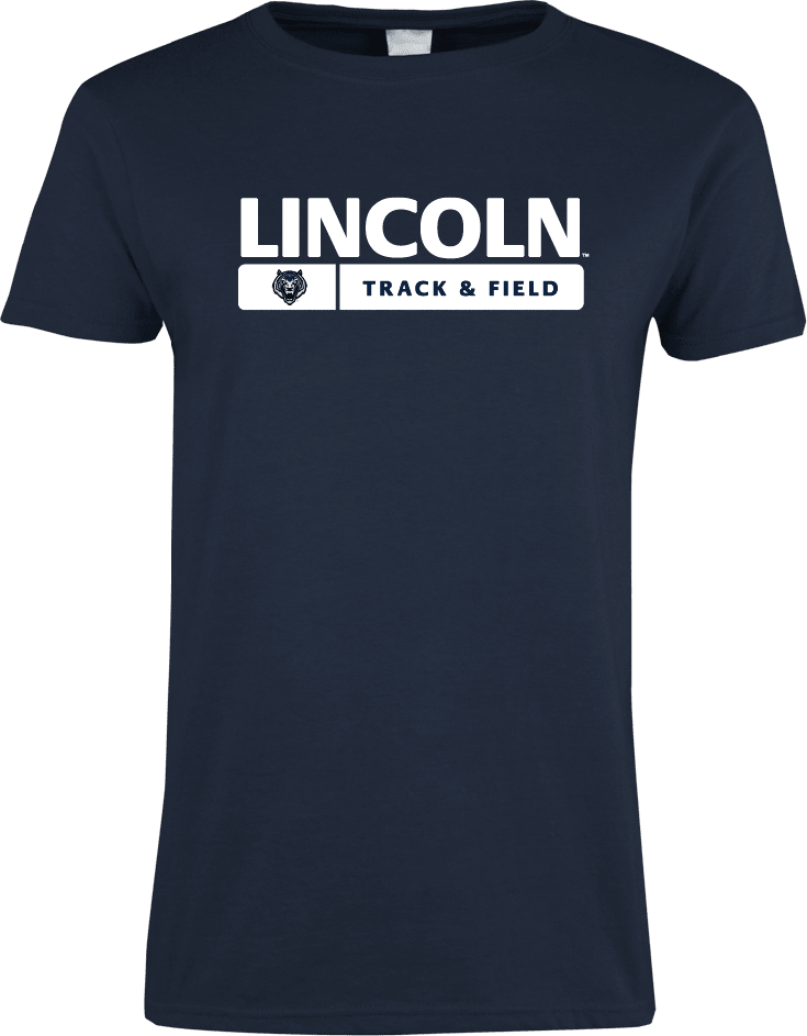Lincoln  Ladies T Shirt Lincoln Track and Field Bar - ONLINE ONLY