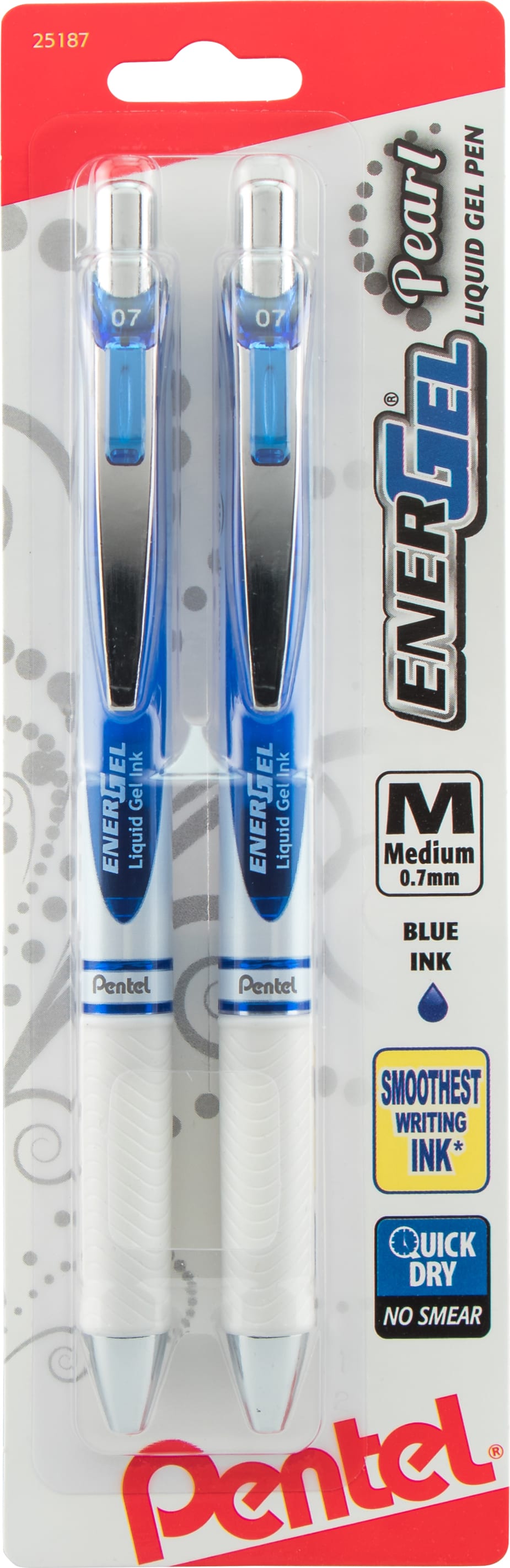 ENERGEL PEARL .7MM BLUE 2 PK