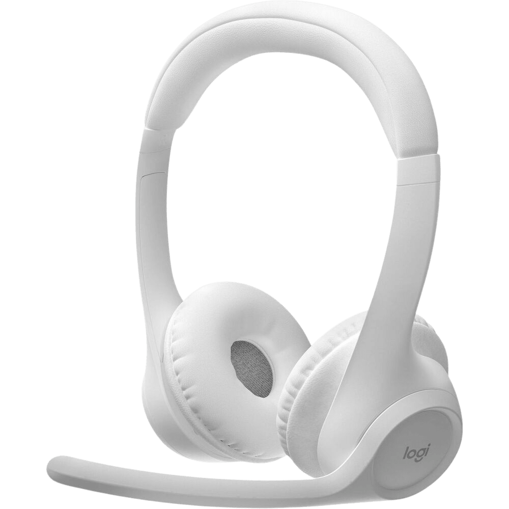 LOGITECH ZONE 300 WIRELESS BLUETOOTH HEADSET with NOISE-CANCELLING MICROPHONE in OFF-WHITE