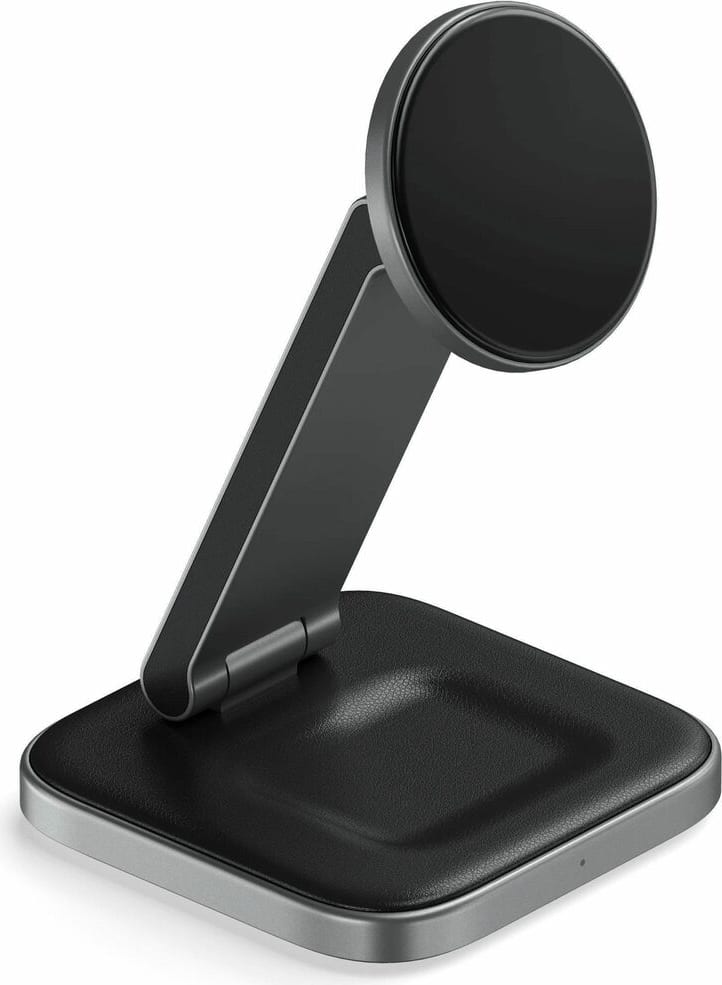 Satechi 2-in-1 Foldable Qi2 Wireless Charging Stand, Space Grey - ONLINE ONLY