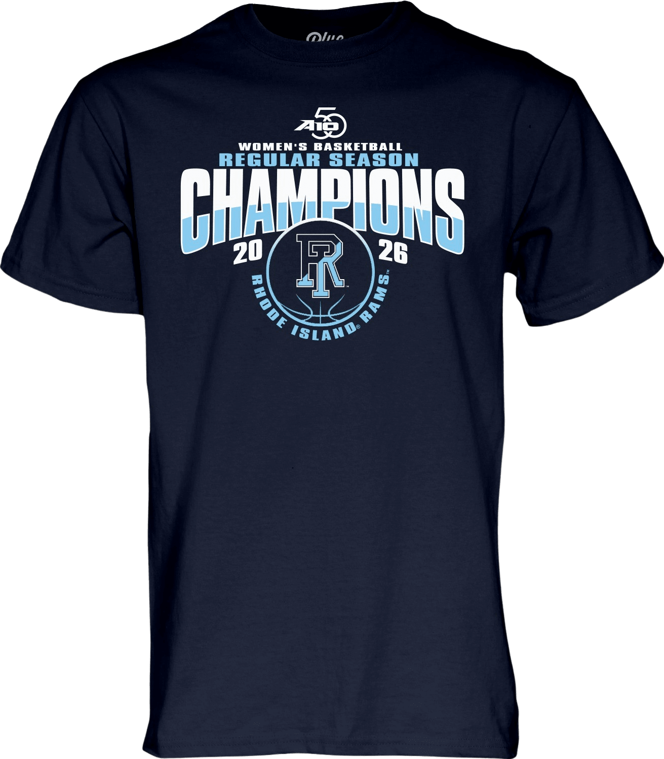 University of Rhode Island Women's Basketball A10 Regular Season Champions Short Sleeve T-Shirt