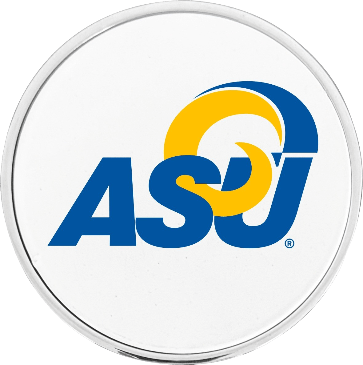 Angelo State University Rams Circle Adhesive Emblem