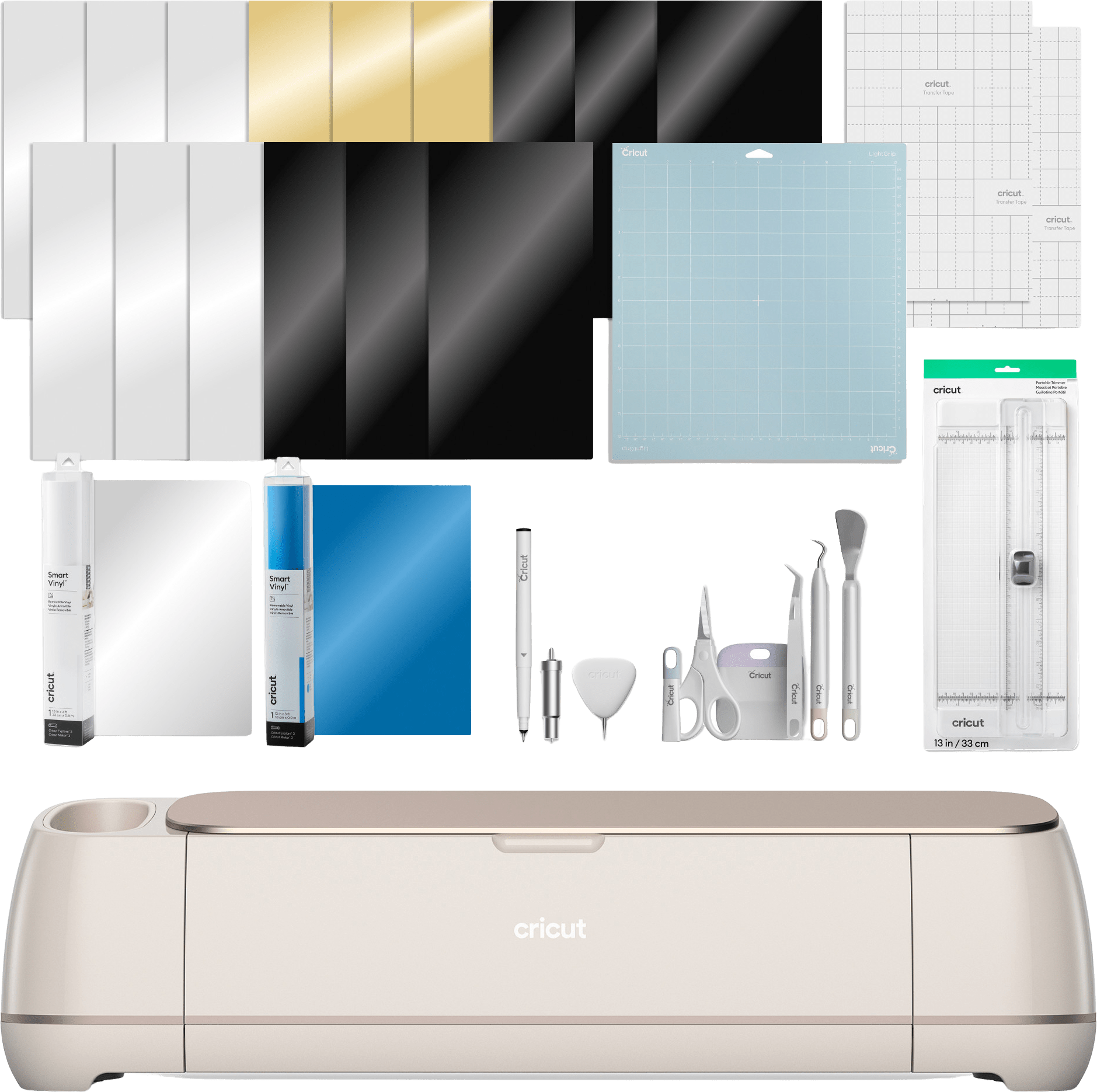 Cricut Maker 4 + Starter Bundle, 26x10.75x13.25in, Seashell - ONLINE ONLY