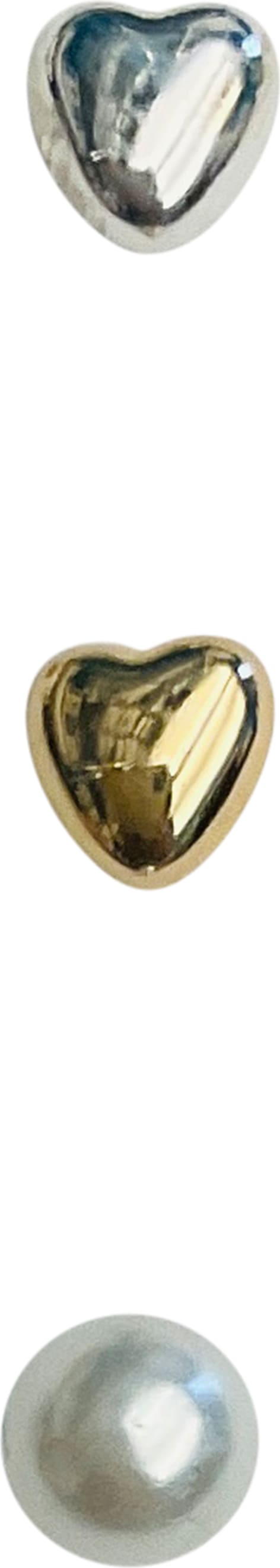 EAR TRIO PEARL STUDHEARTS