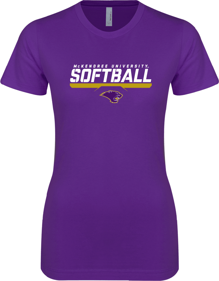McKendree Next Level Ladies SoftStyle Junior Fitted Tee McKendree University Softball - ONLINE ONLY