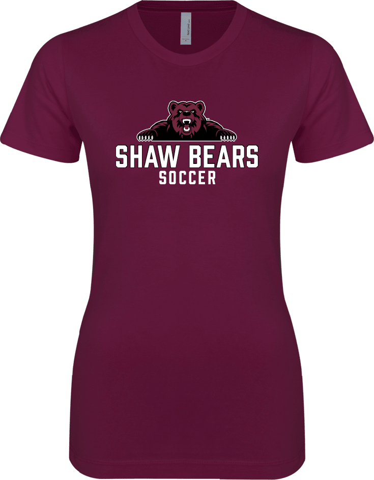 Shaw University Next Level Ladies SoftStyle Junior Fitted Tee Soccer - ONLINE ONLY