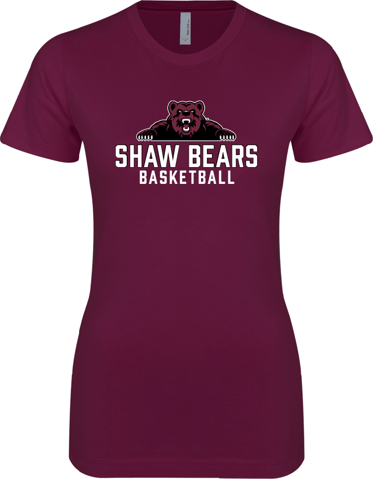 Shaw University Next Level Ladies SoftStyle Junior Fitted Tee Basketball - ONLINE ONLY