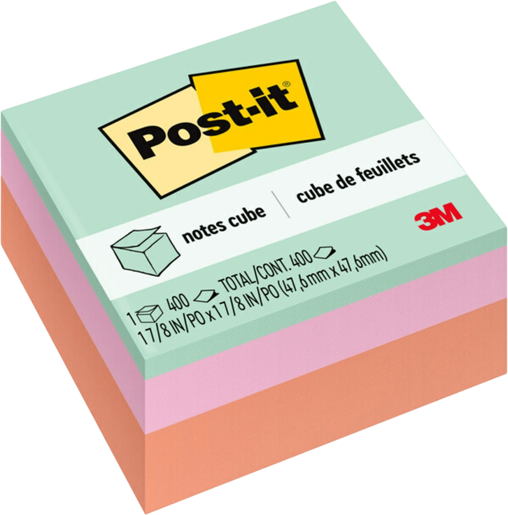 POST-IT 1-7/8 400SH CUBE PAS
