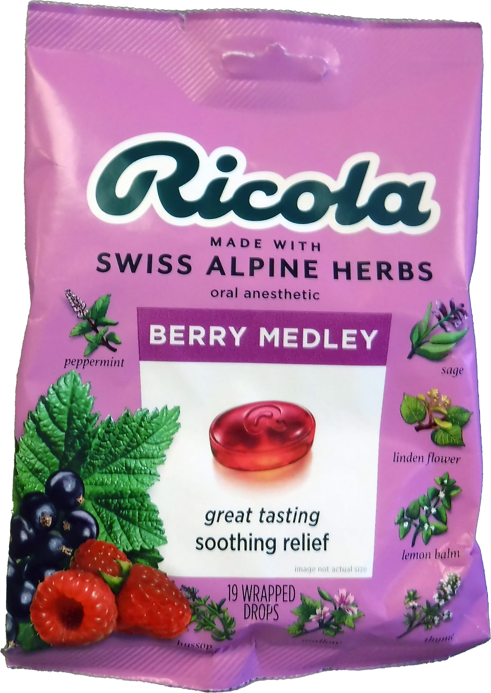 Ricola - Oral Anesthetic - Berry Medley - 19 count