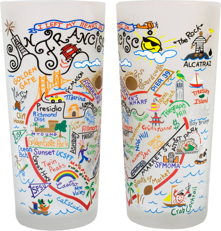 San Francisco State University 15 oz. Frosted Glass