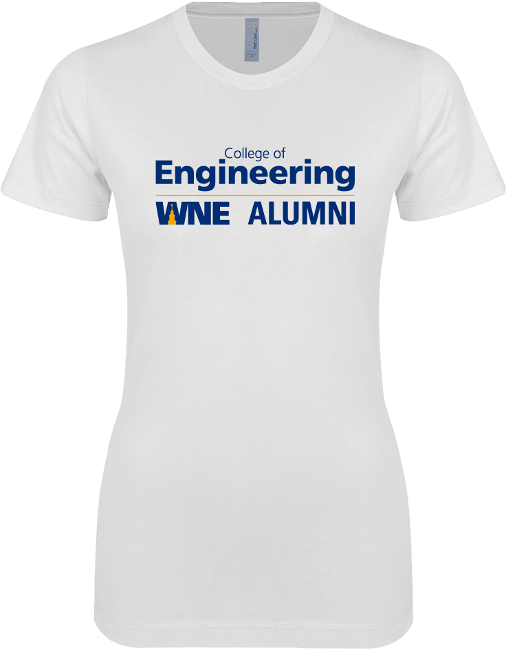 Western New England Next Level Ladies SoftStyle Junior Fitted Tee College of Engineering Alumni - ONLINE ONLY