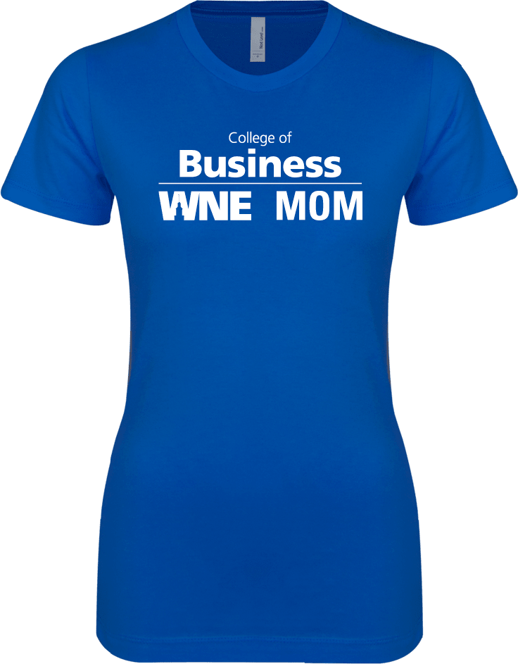Western New England Next Level Ladies SoftStyle Junior Fitted Tee College of Business Mom - ONLINE ONLY