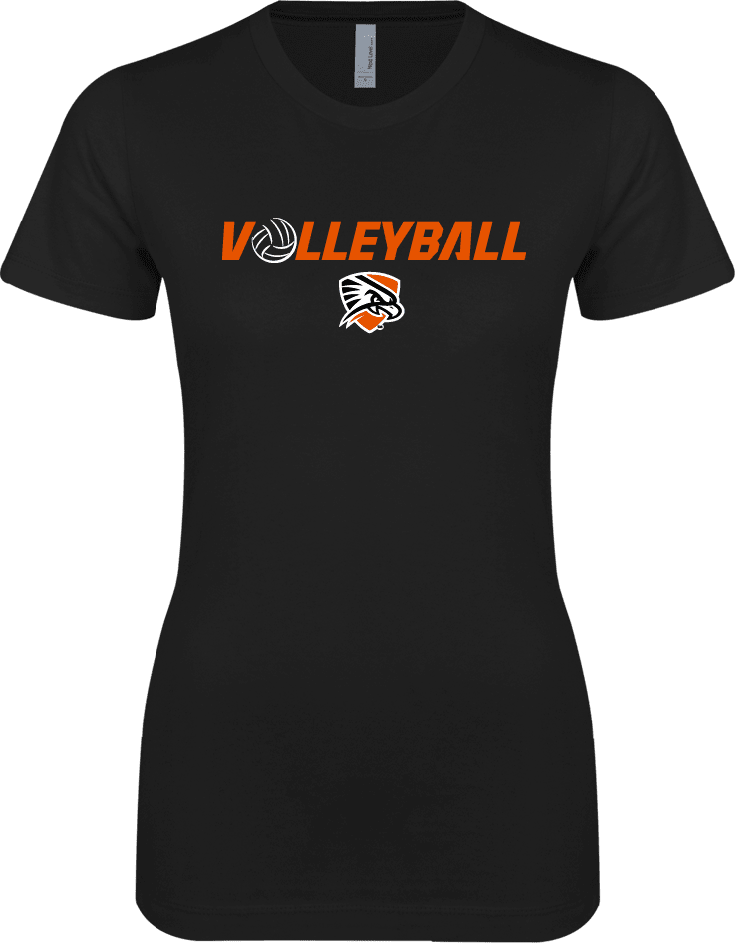 UT Permian Basin Next Level Ladies SoftStyle Junior Fitted Tee Volleyball Flat w/ Ball - ONLINE ONLY