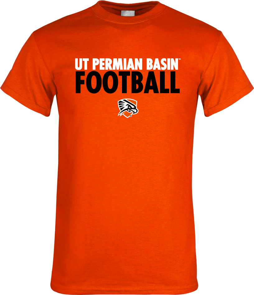 UT Permian Basin T Shirt UT Permian Basin Football Stacked - ONLINE ONLY