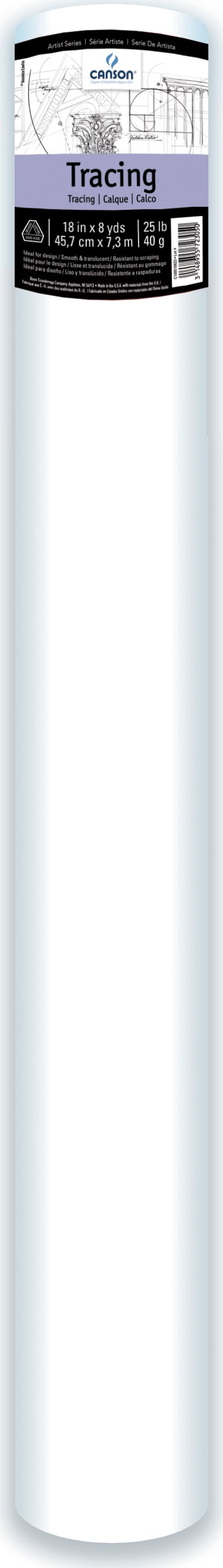 CANSON TRACING PARCHMENT ROLL 18X8YD