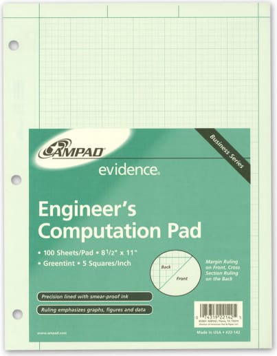 COMP PAD 100SH 8.5x11 ENGINEE