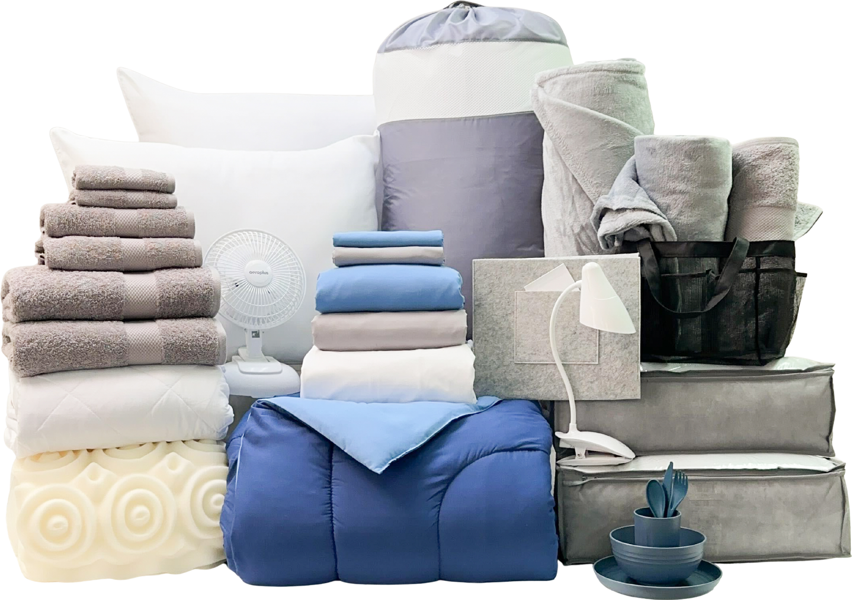 Complete 29pc Twin XL Bundle in Navy Light Blue-  SHIPS 8/1 FOR IN-STORE PICKUP ON FALL MOVE-IN WEEKEND.