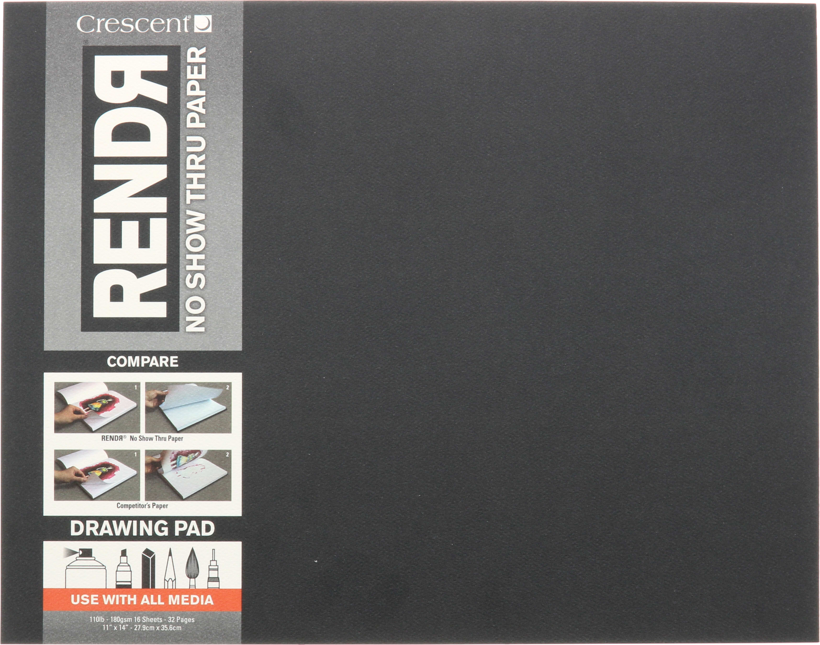Rendr Drawing Pad Tapebound 11X14 16 Sheets