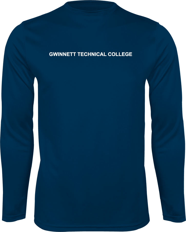 Gwinnett Tech Performance Long Sleeve Shirt Gwinnett Flat Word Mark - ONLINE ONLY