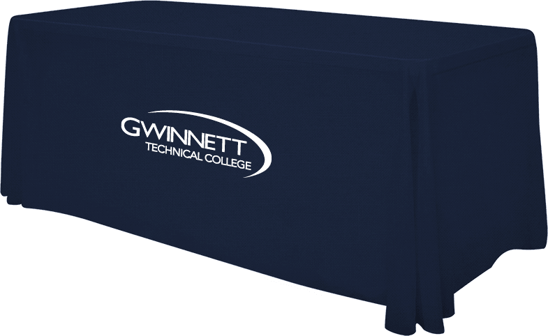 Gwinnett Tech 6 foot Table Throw Gwinnett Technical College - ONLINE ONLY
