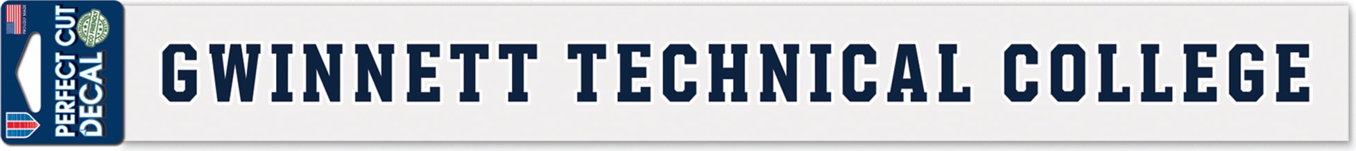 Gwinnett Technical College 2'' x 17'' Perfect Cut Decal