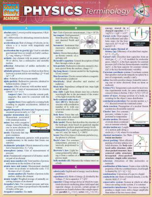 PHYSICS TERMINOLOGY