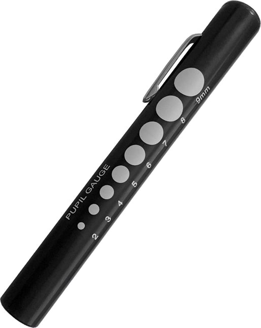 PUPIL GAUGE DISPOSABLE PENLIGHT IN SLIDE PACK-BLACK