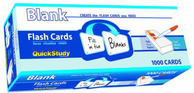 BLANK FLASH CARDS
