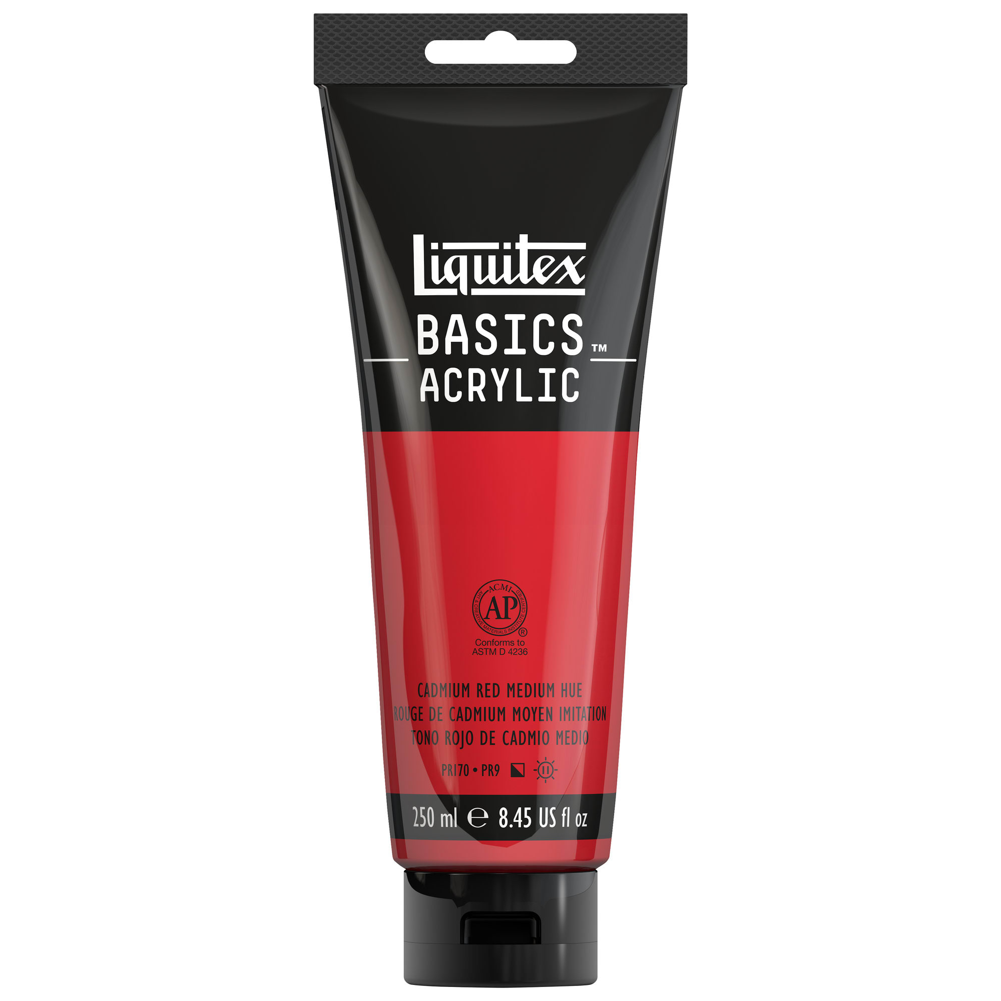 BASICS ACRYLIC 250ML CADMIUM RED MEDIUM