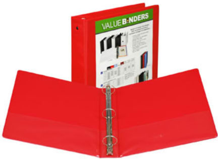 BINDER 1 CLEAR VIEW RED