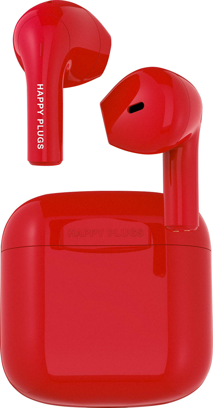 Happy Plugs Joy True Wireless Earbuds, Red