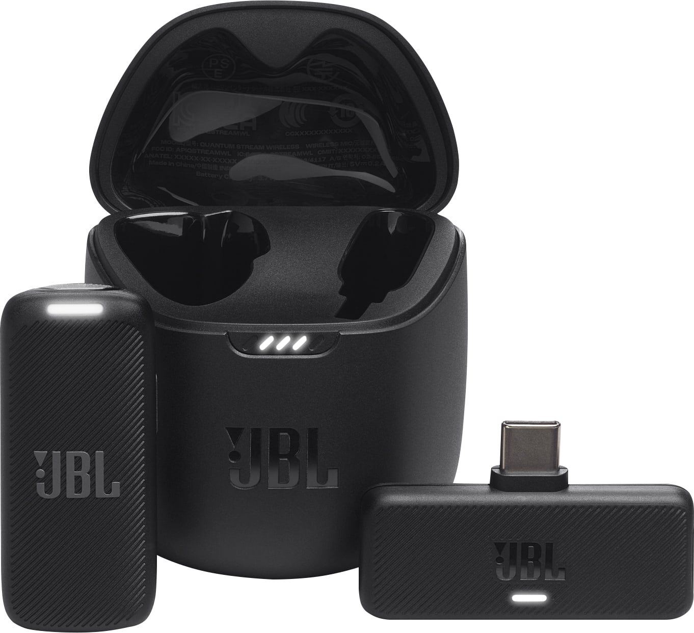 JBL Quantum Stream Wireless Clip-on Microphone, Black