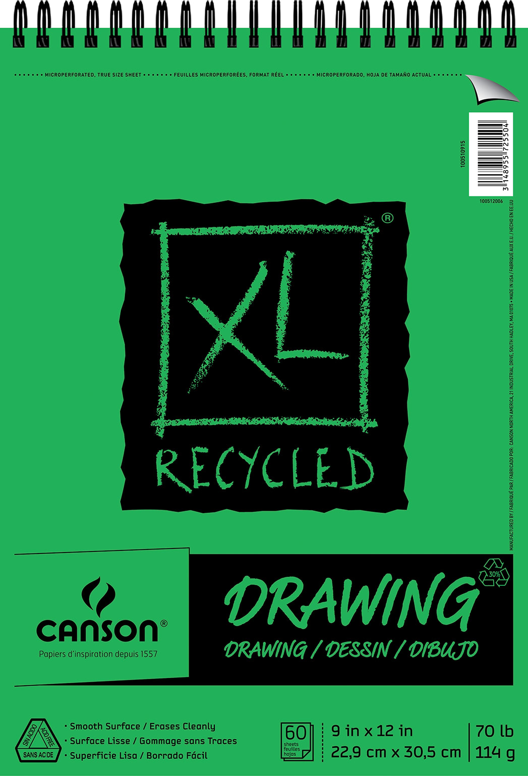 XL RECY DRW 9X12  60SH WB(6)