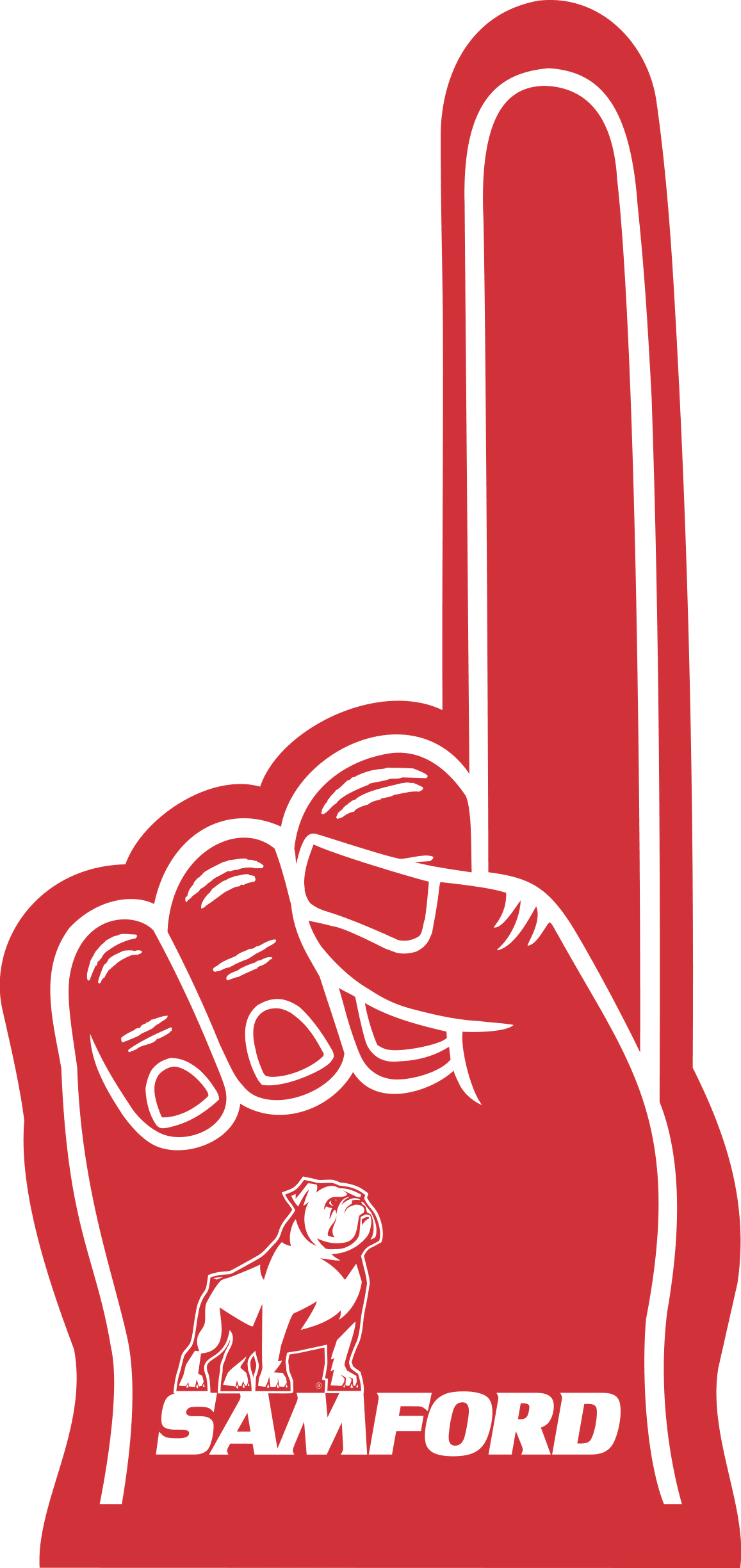 Samford University 18'' Bulldogs Foam Finger