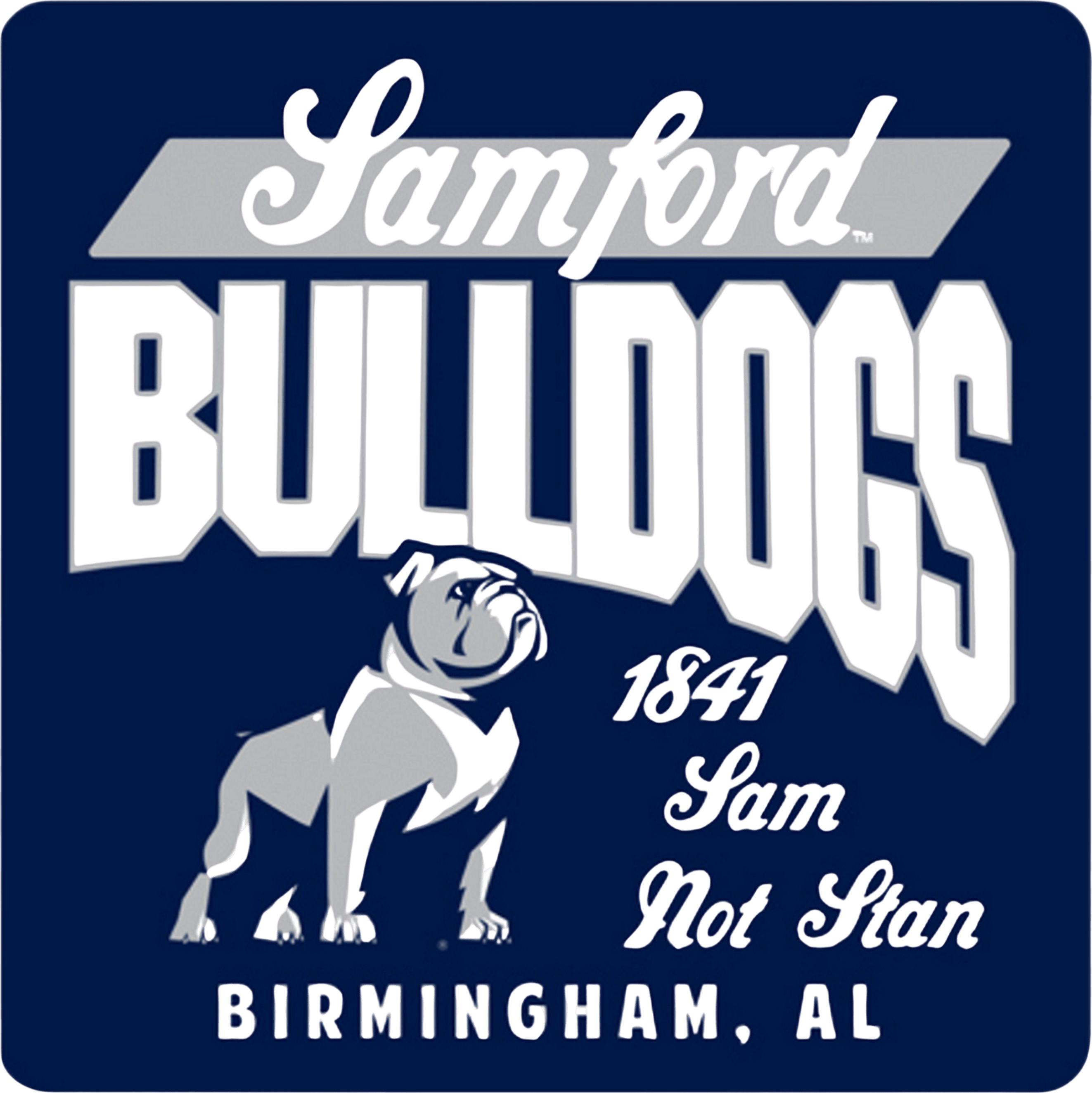 Samford University Bulldogs 4x4 Coaster