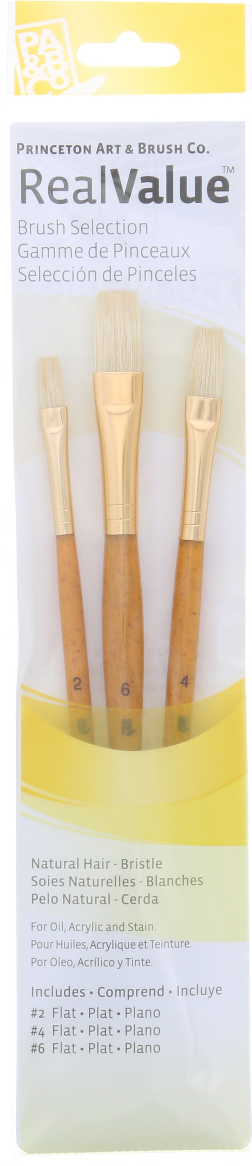 BRUSH SET BRISTLE FLATS 3 PACK