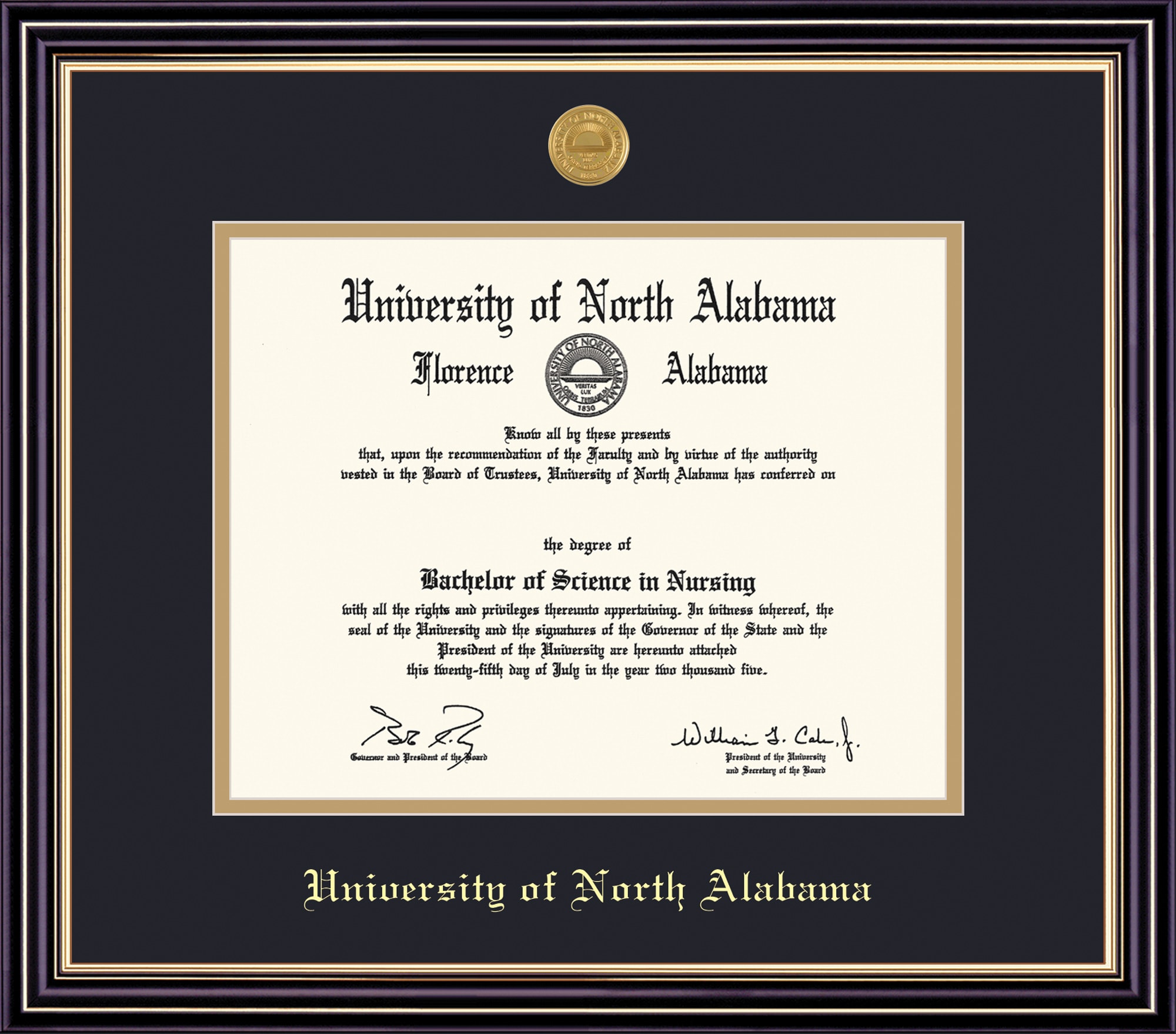 University of North Alabama 8'' x 10'' Prestige Diploma Frame